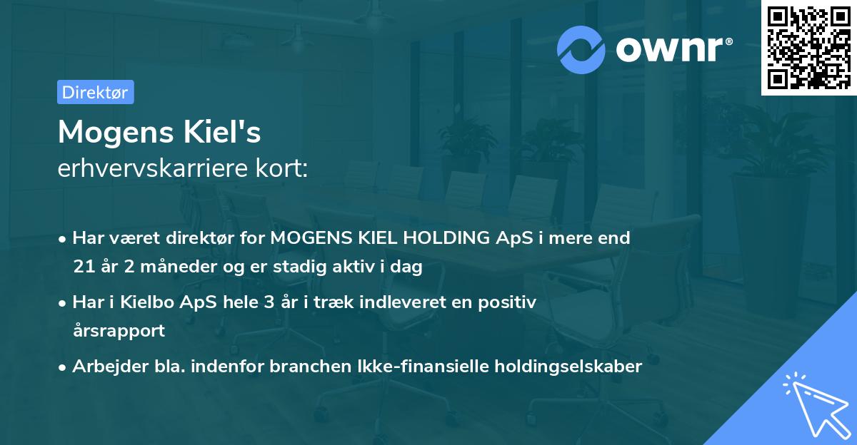 Mogens Kiel's erhvervskarriere kort