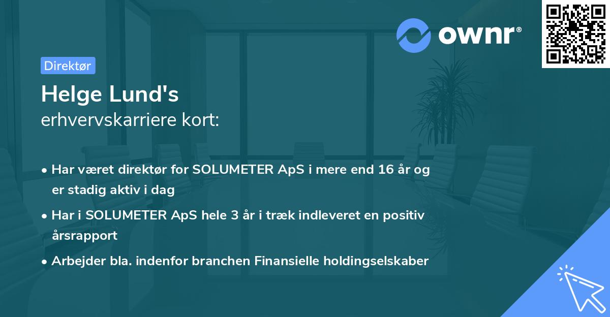 Helge Lund's erhvervskarriere kort
