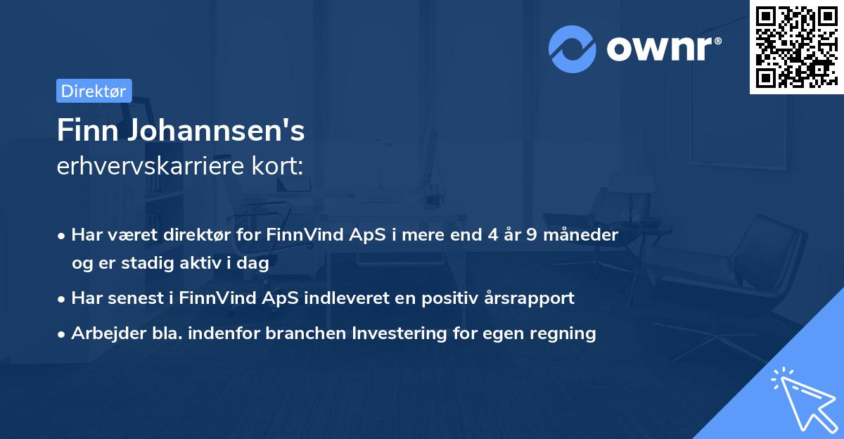 Finn Johannsen's erhvervskarriere kort