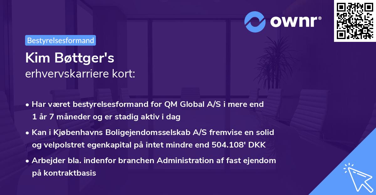Kim Bøttger's erhvervskarriere kort