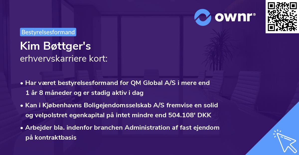 Kim Bøttger's erhvervskarriere kort