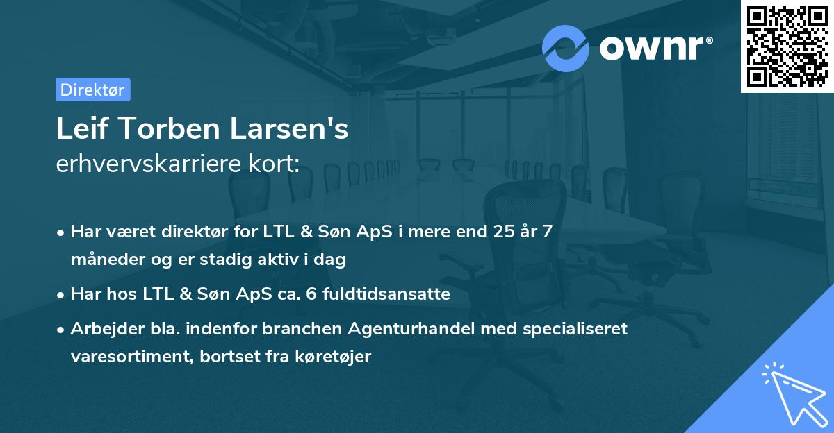 Leif Torben Larsen's erhvervskarriere kort