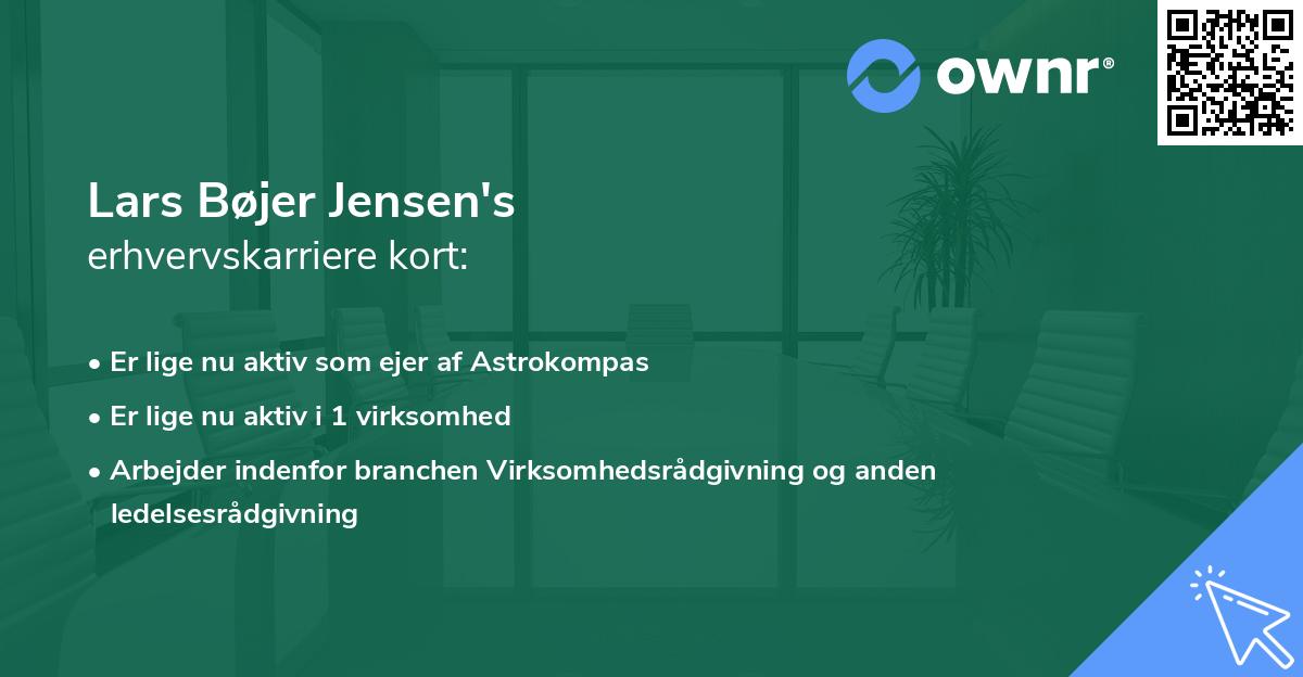 Lars Bøjer Jensen's erhvervskarriere kort