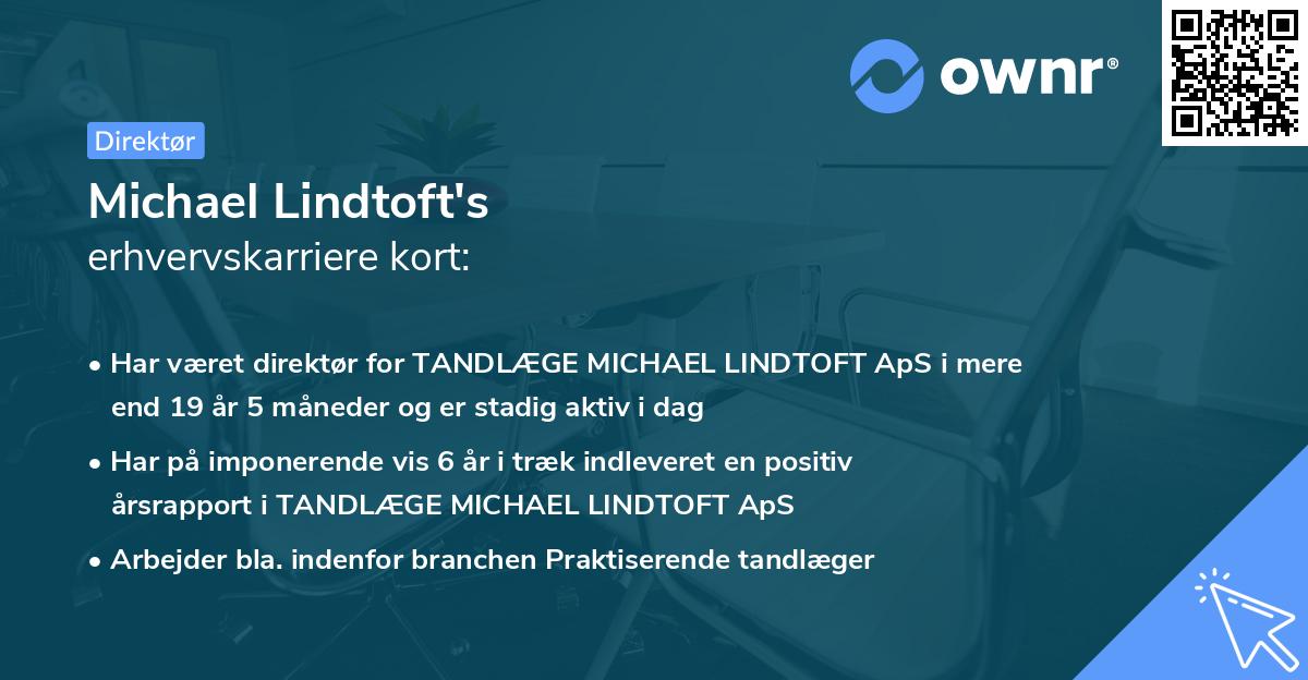 Michael Lindtoft's erhvervskarriere kort