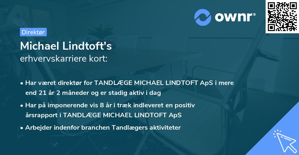Michael Lindtoft's erhvervskarriere kort