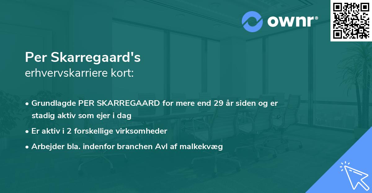 Per Skarregaard's erhvervskarriere kort
