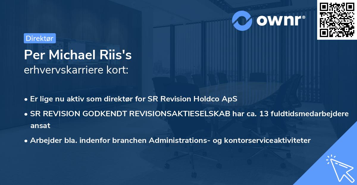 Per Michael Riis's erhvervskarriere kort