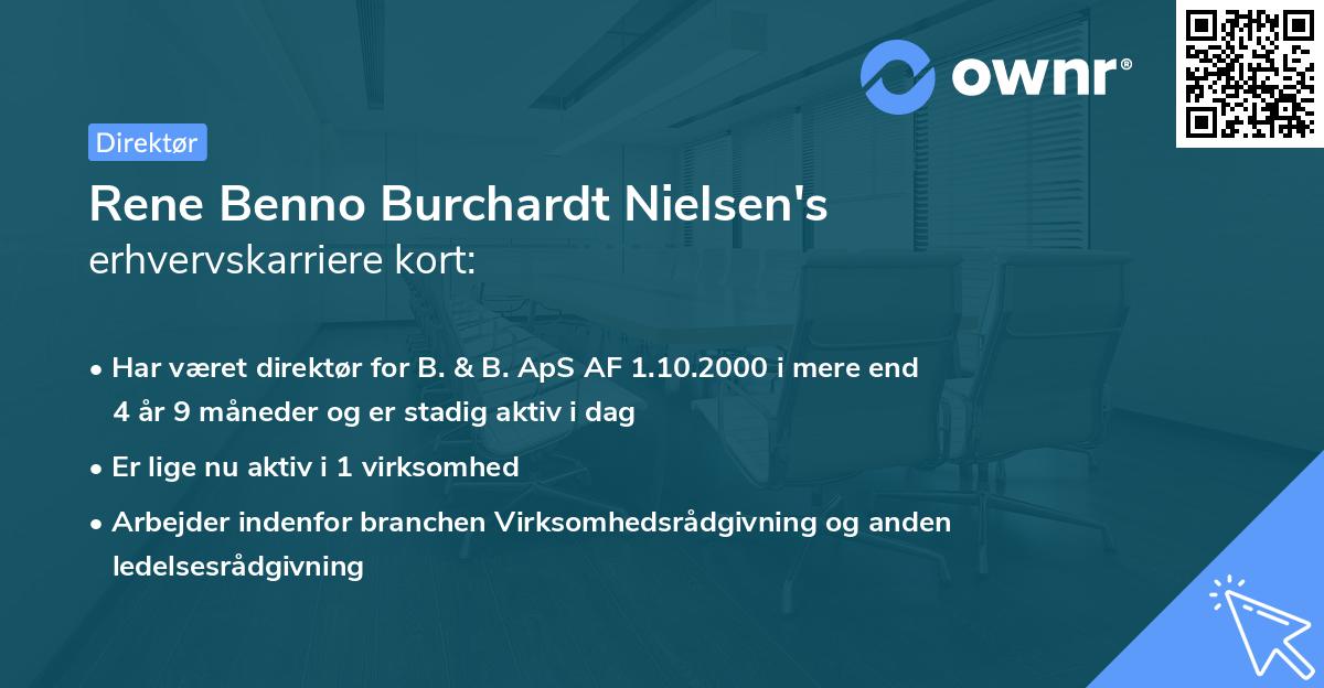 Rene Benno Burchardt Nielsen's erhvervskarriere kort