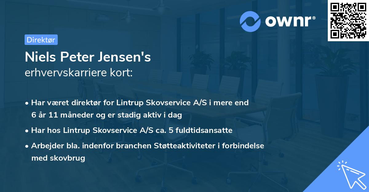 Niels Peter Jensen's erhvervskarriere kort