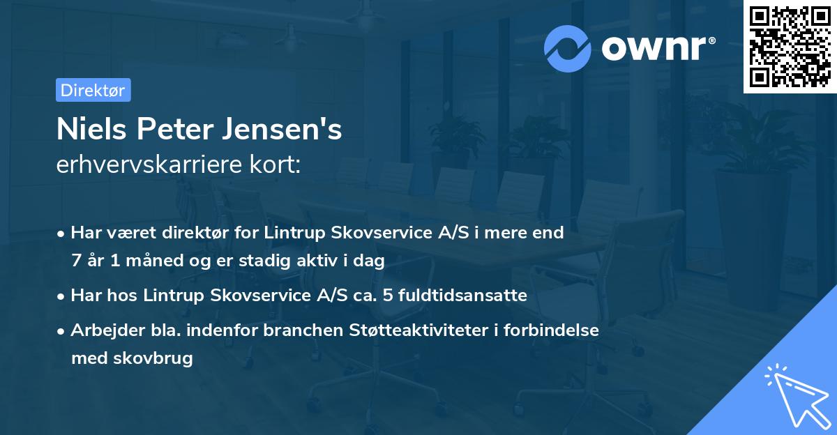 Niels Peter Jensen's erhvervskarriere kort