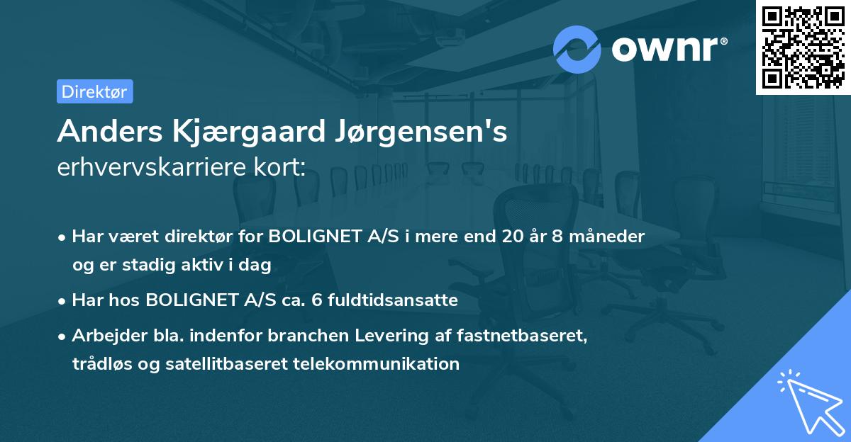 Anders Kjærgaard Jørgensen's erhvervskarriere kort