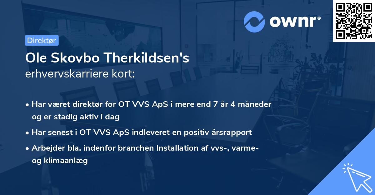Ole Skovbo Therkildsen's erhvervskarriere kort