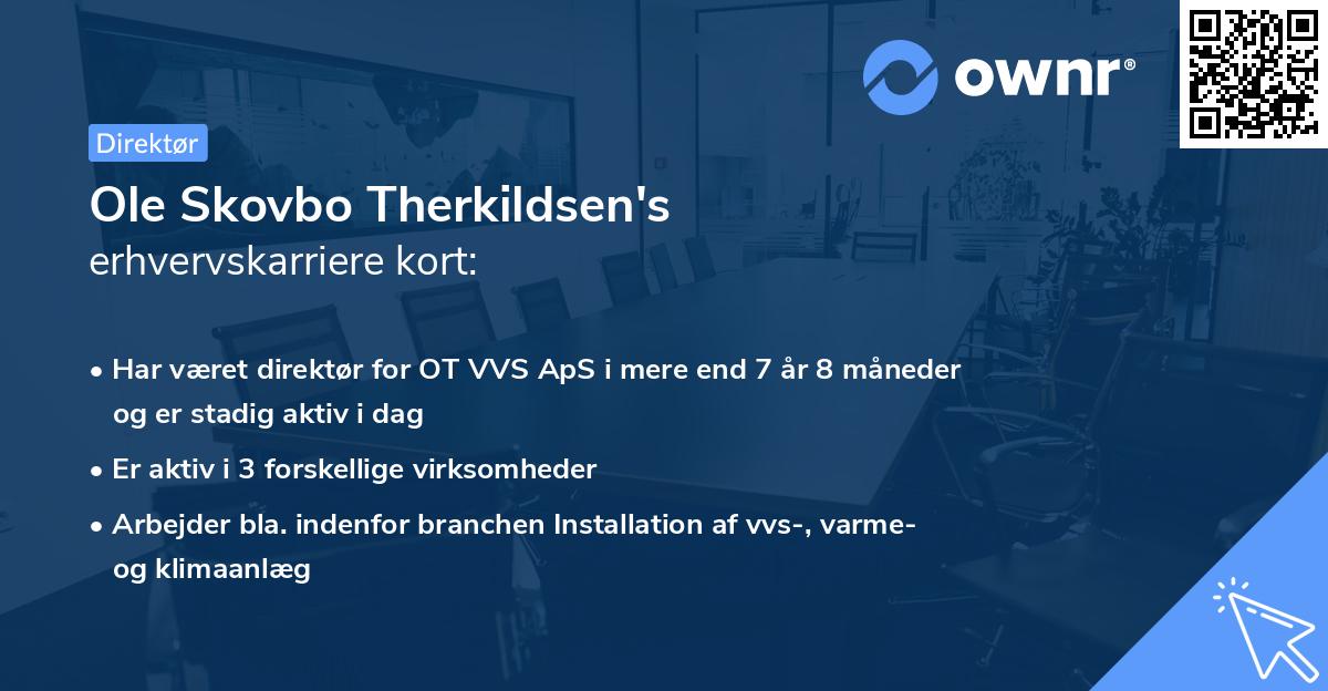 Ole Skovbo Therkildsen's erhvervskarriere kort
