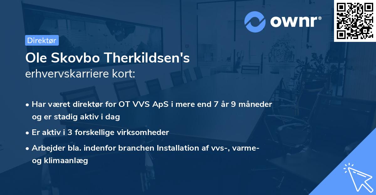 Ole Skovbo Therkildsen's erhvervskarriere kort