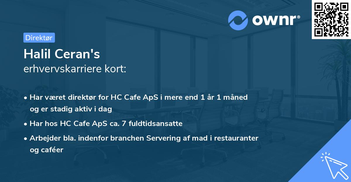 Halil Ceran's erhvervskarriere kort