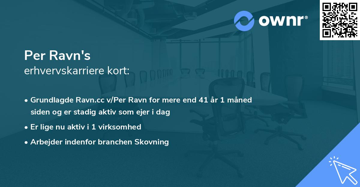 Per Ravn's erhvervskarriere kort