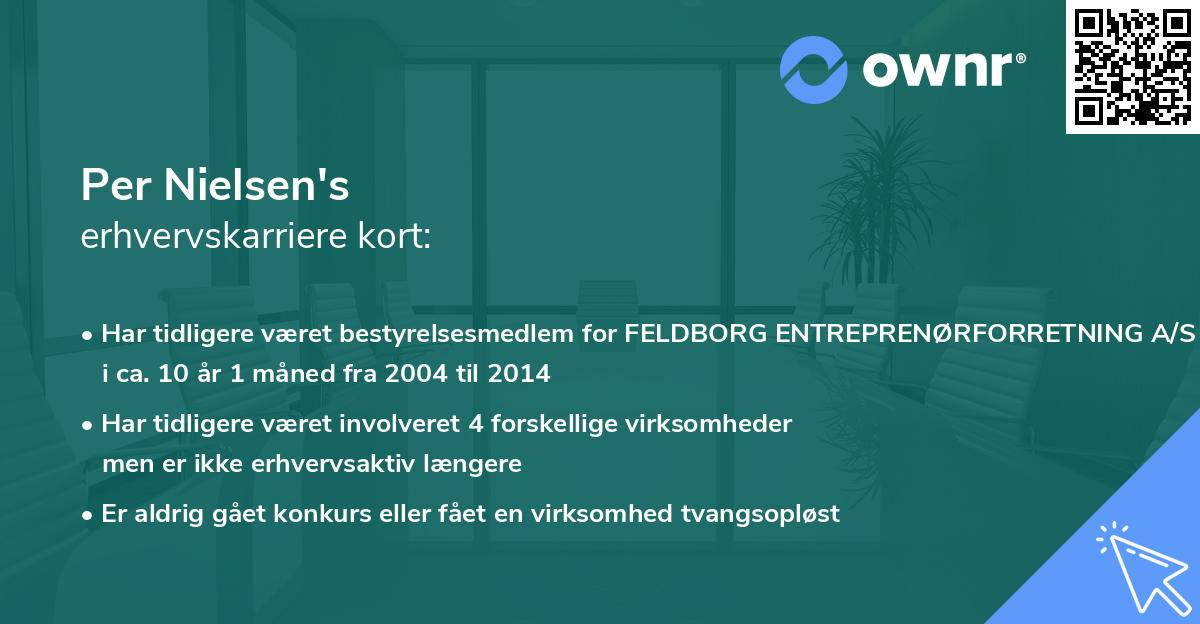 Per Nielsen's erhvervskarriere kort