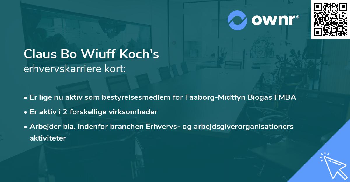 Claus Bo Wiuff Koch's erhvervskarriere kort