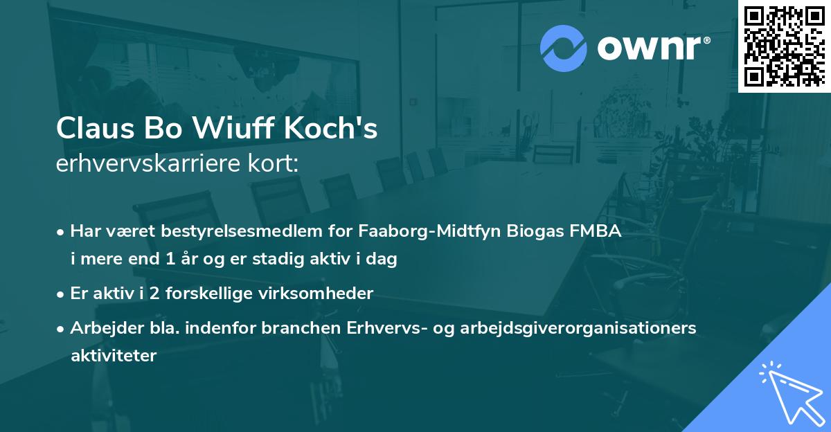Claus Bo Wiuff Koch's erhvervskarriere kort