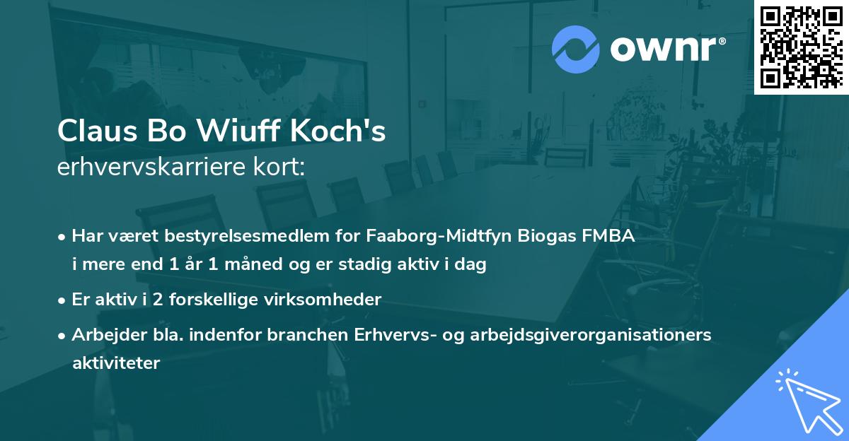 Claus Bo Wiuff Koch's erhvervskarriere kort