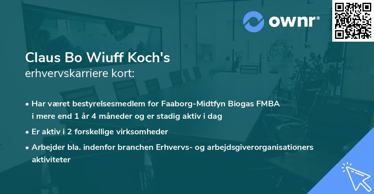 Claus Bo Wiuff Koch's erhvervskarriere kort