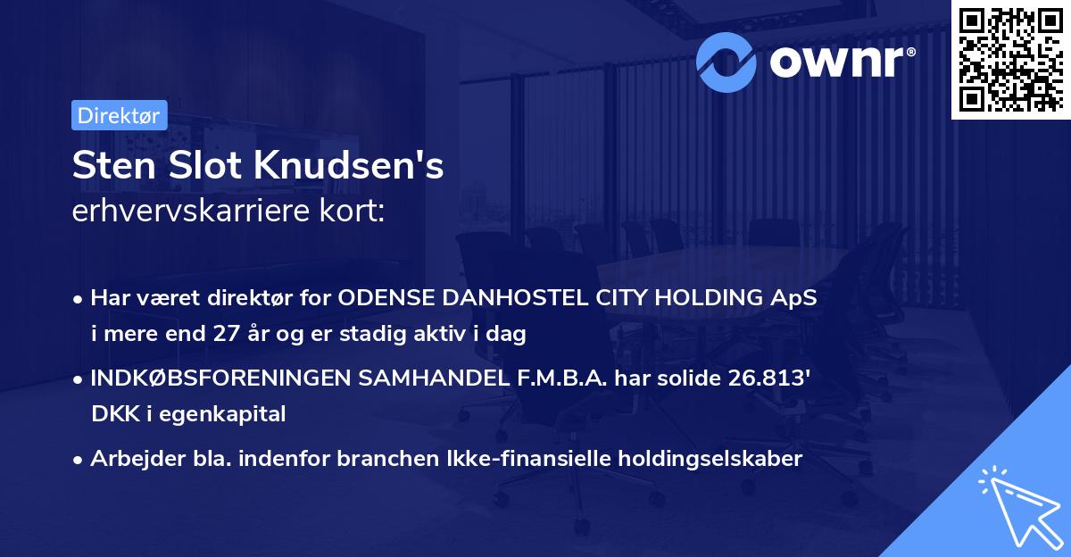 Sten Slot Knudsen's erhvervskarriere kort