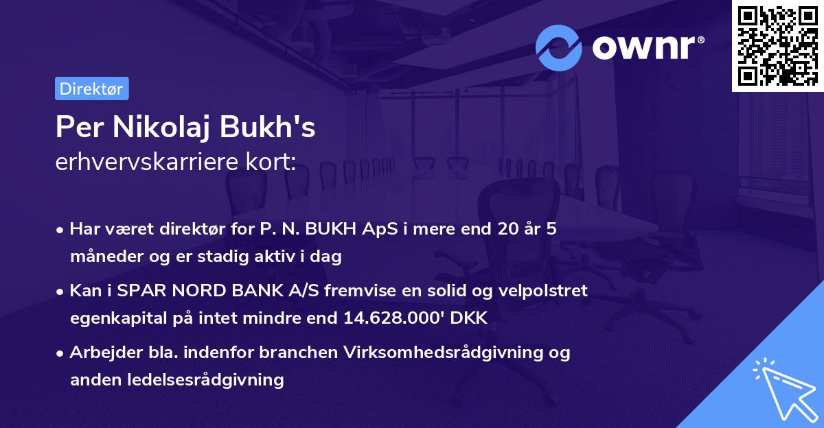 Per Nikolaj Bukh's erhvervskarriere kort