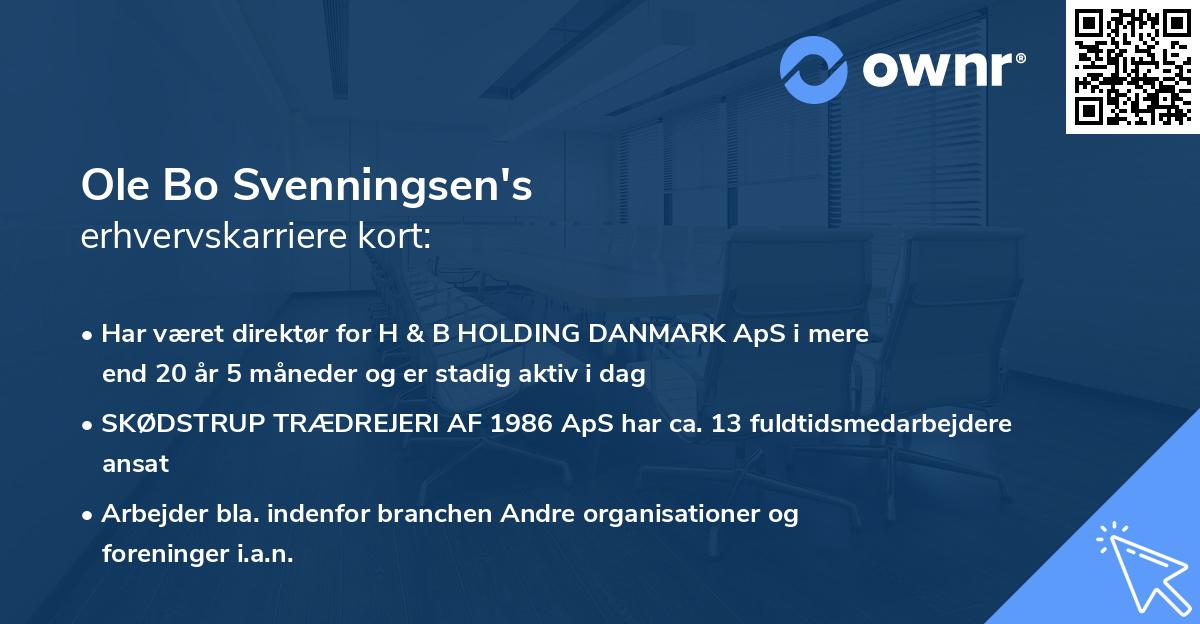 Ole Bo Svenningsen's erhvervskarriere kort