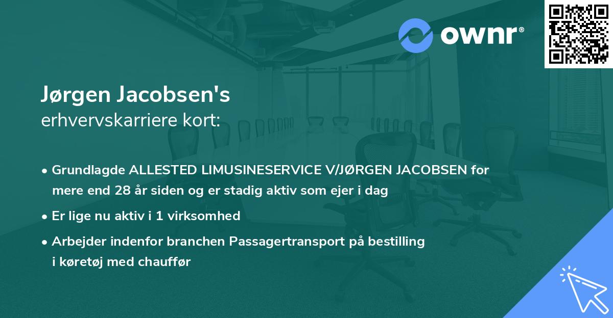 Jørgen Jacobsen's erhvervskarriere kort