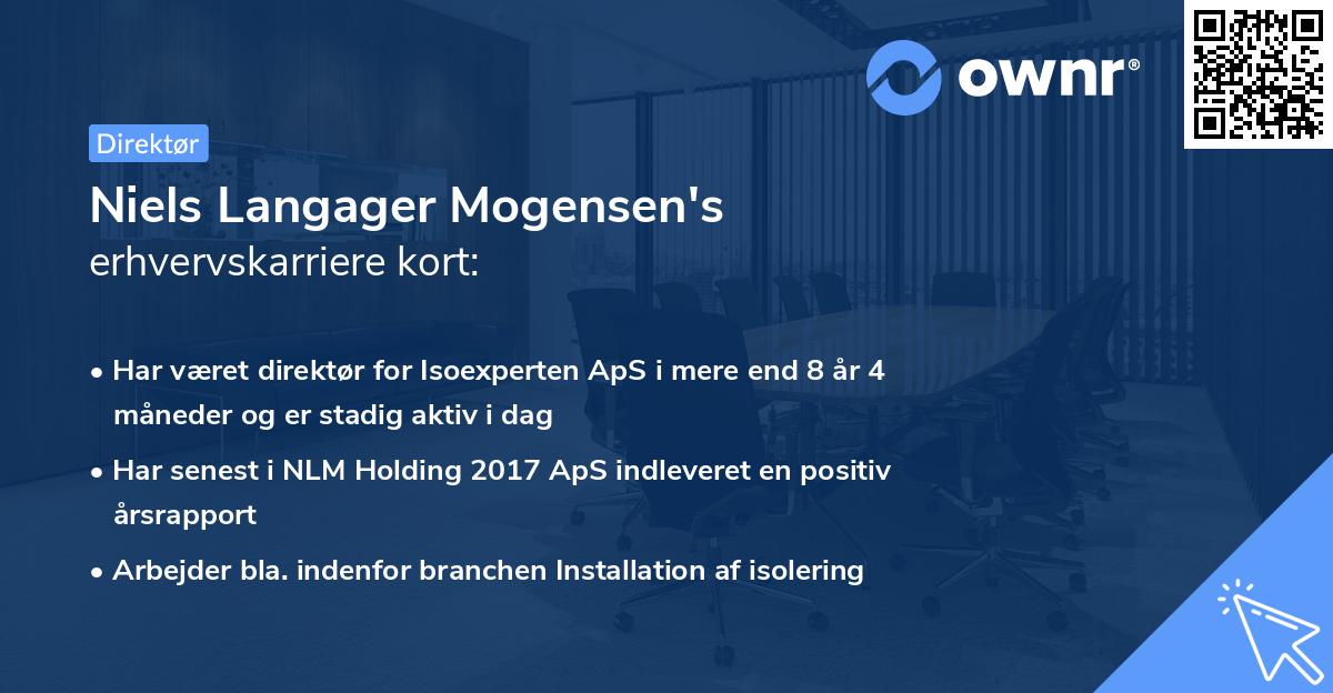 Niels Langager Mogensen's erhvervskarriere kort