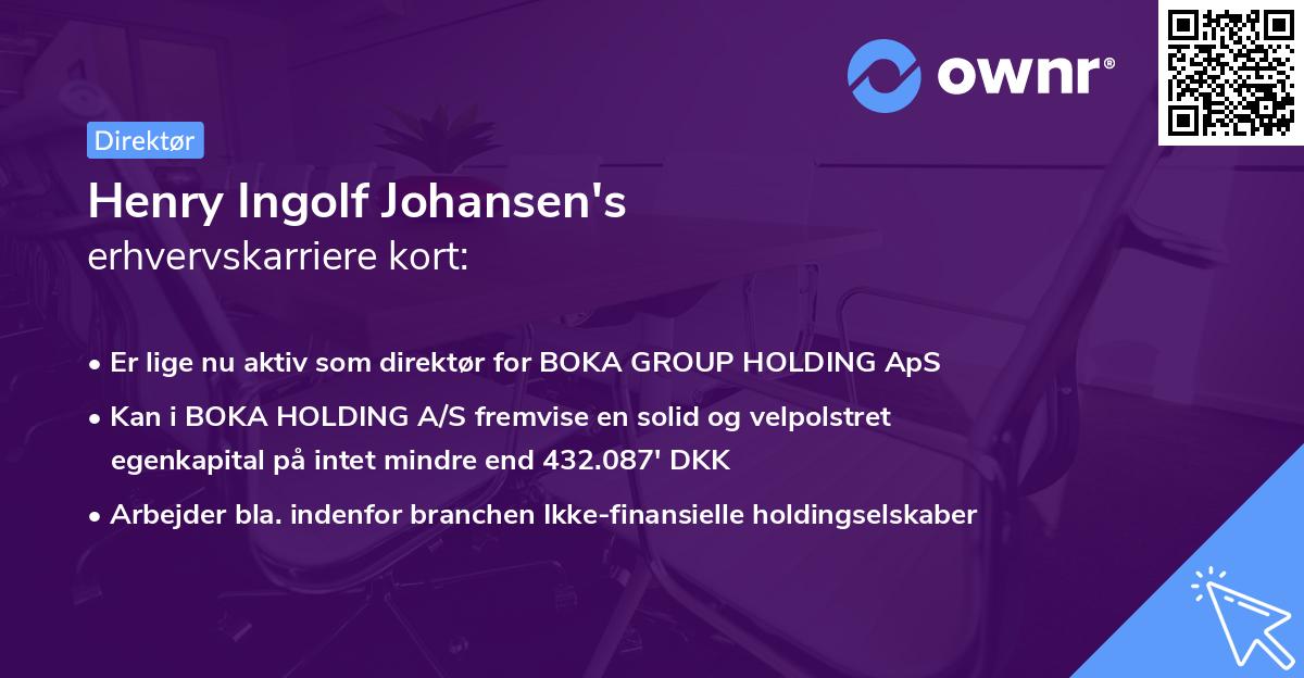 Henry Ingolf Johansen's erhvervskarriere kort