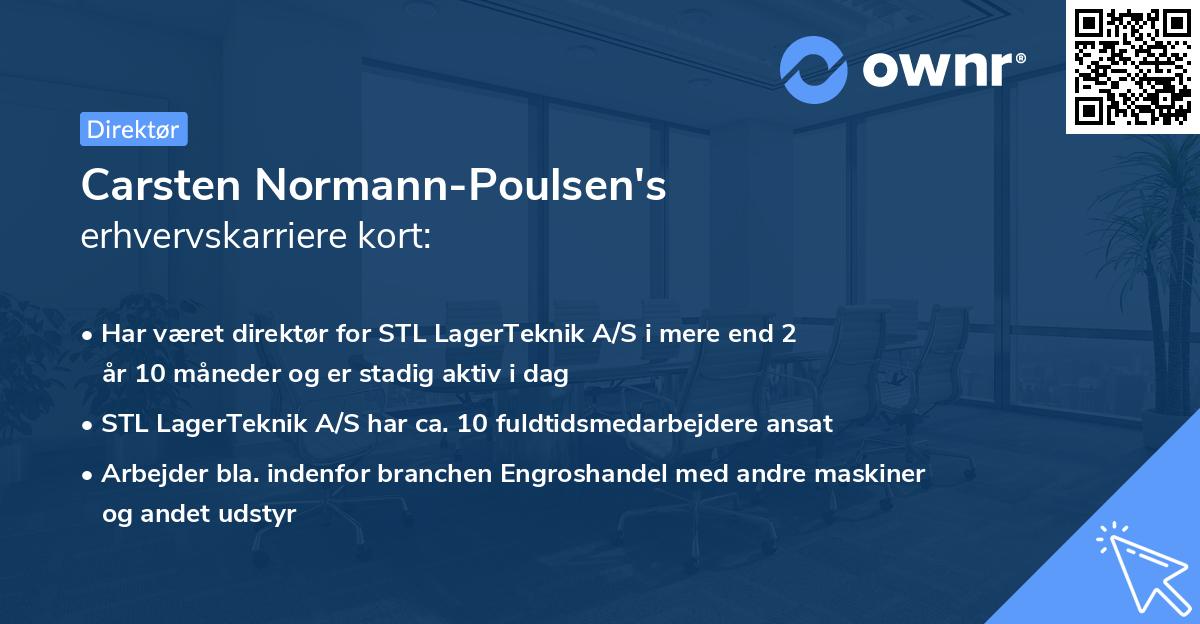 Carsten Normann-Poulsen's erhvervskarriere kort