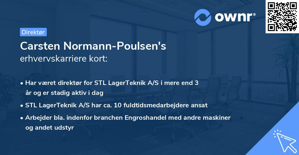 Carsten Normann-Poulsen's erhvervskarriere kort
