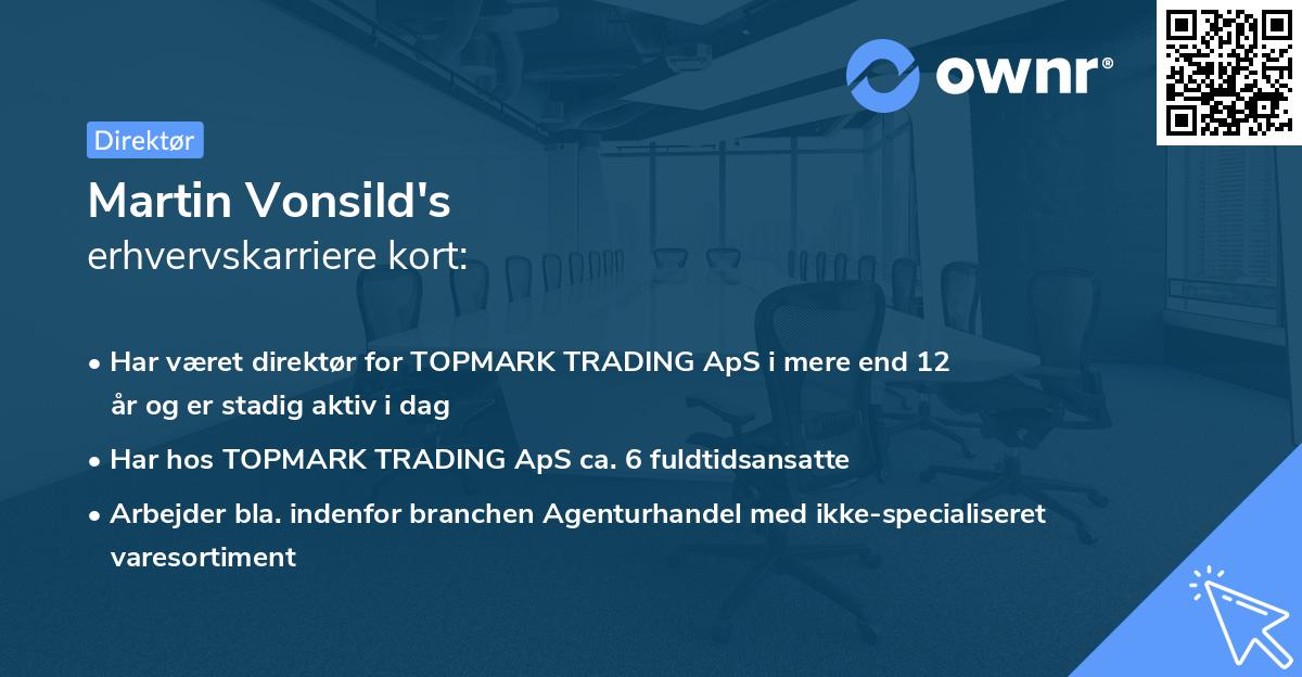 Martin Vonsild's erhvervskarriere kort