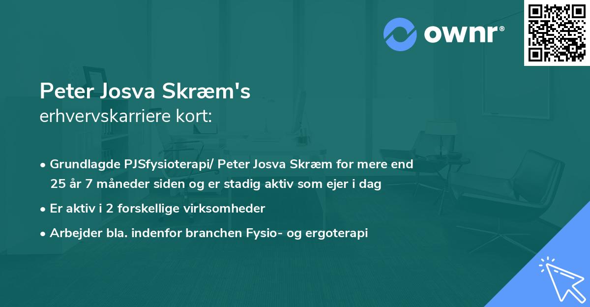 Peter Josva Skræm's erhvervskarriere kort