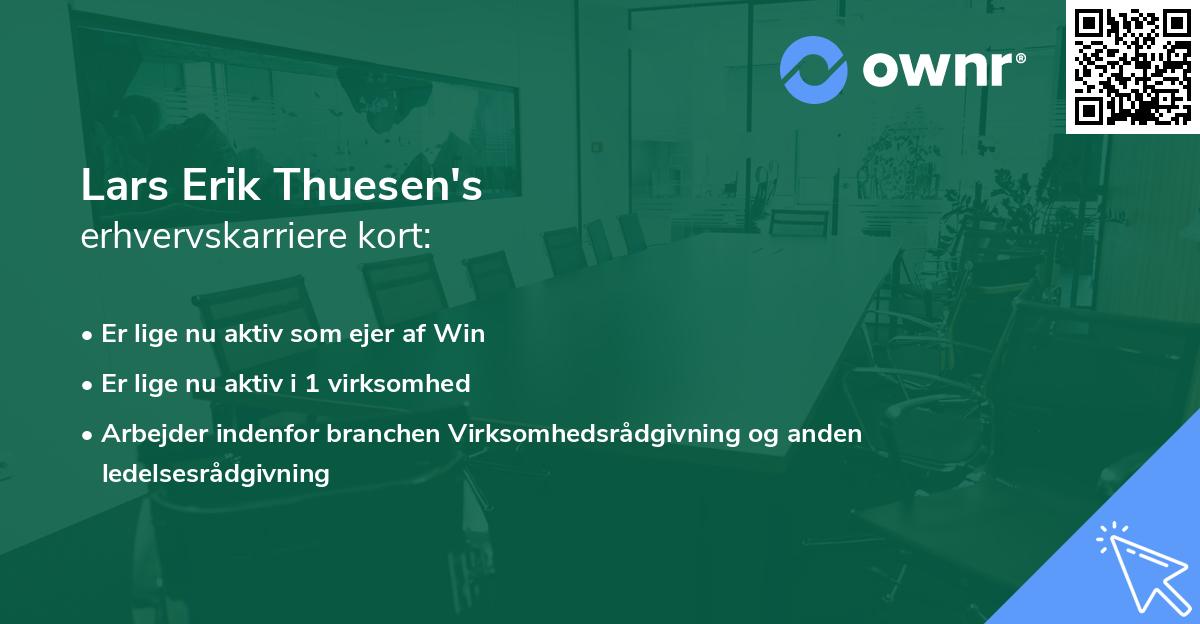 Lars Erik Thuesen's erhvervskarriere kort