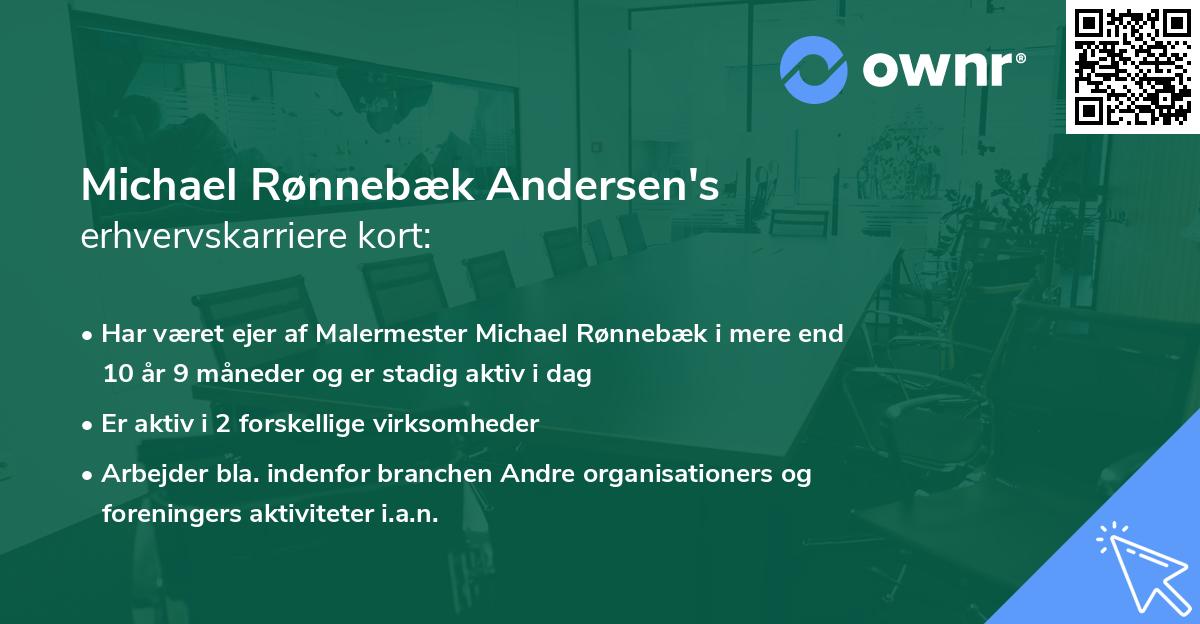 Michael Rønnebæk Andersen's erhvervskarriere kort
