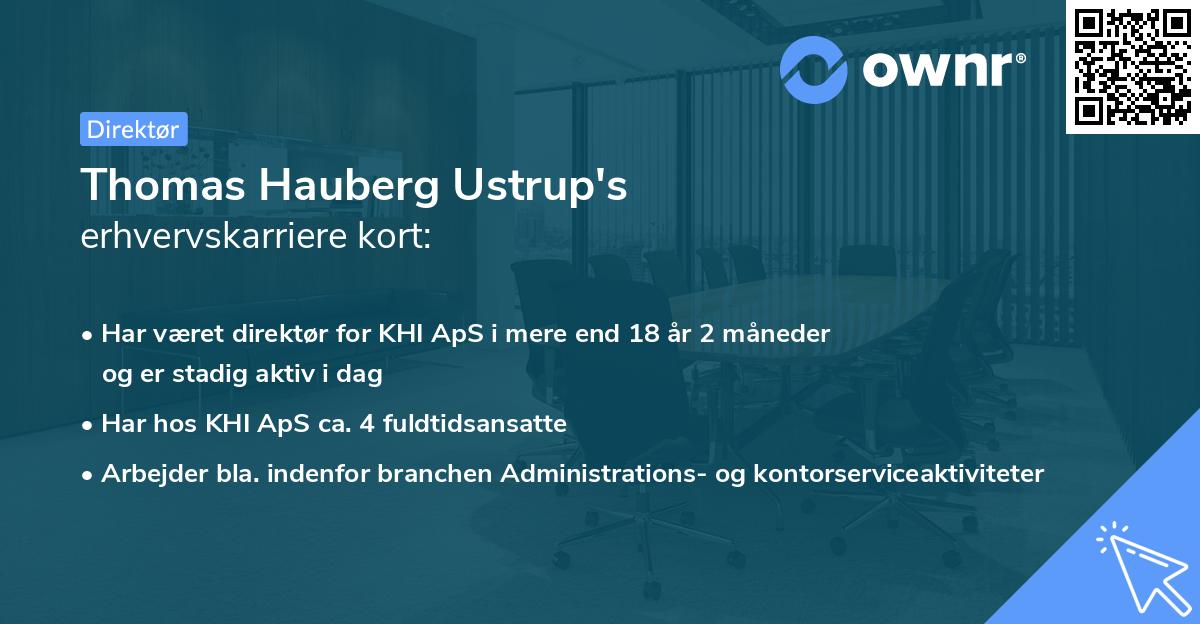 Thomas Hauberg Ustrup's erhvervskarriere kort