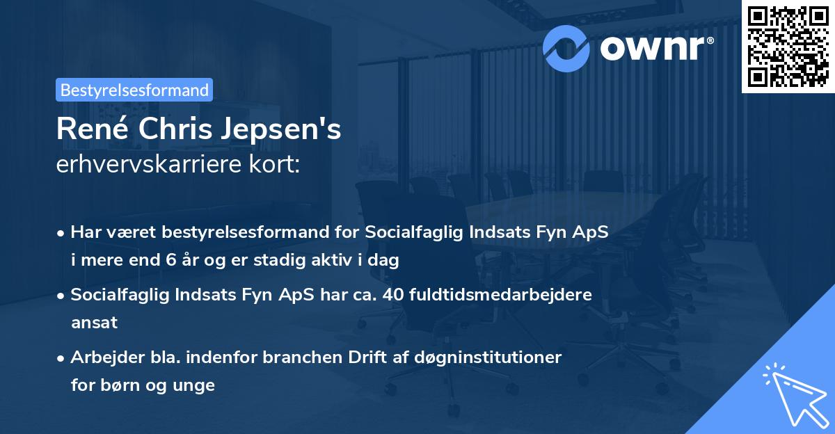 René Chris Jepsen's erhvervskarriere kort