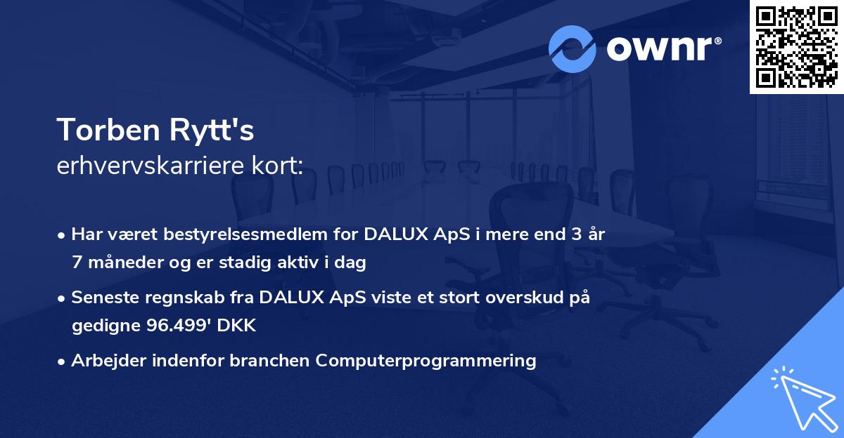 Torben Rytt's erhvervskarriere kort