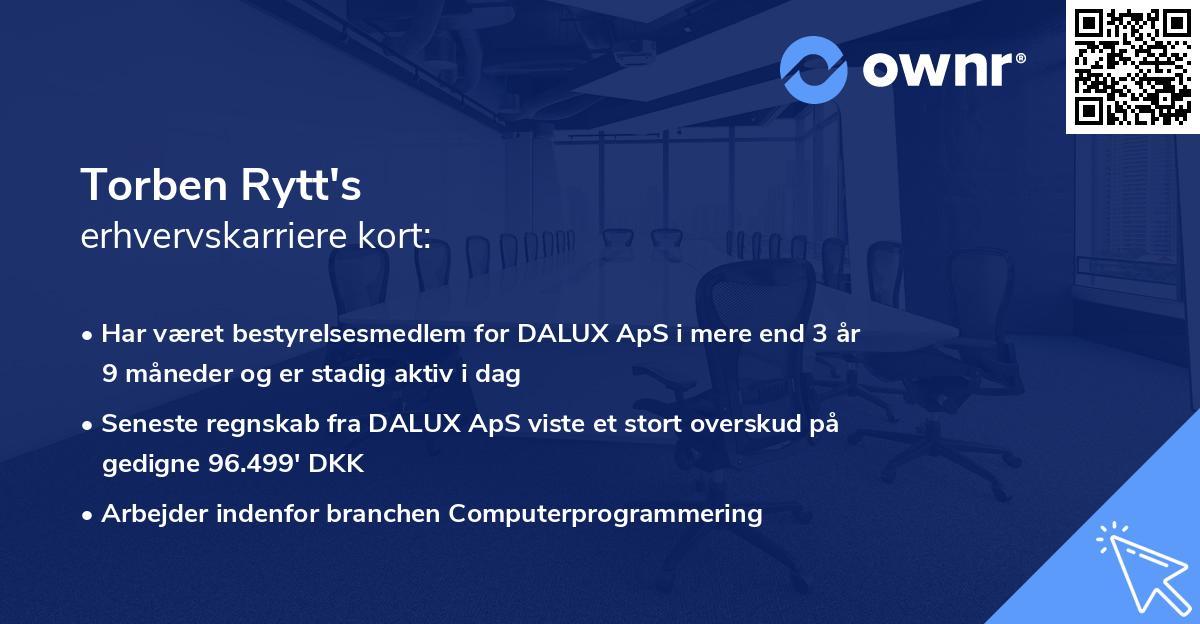 Torben Rytt's erhvervskarriere kort