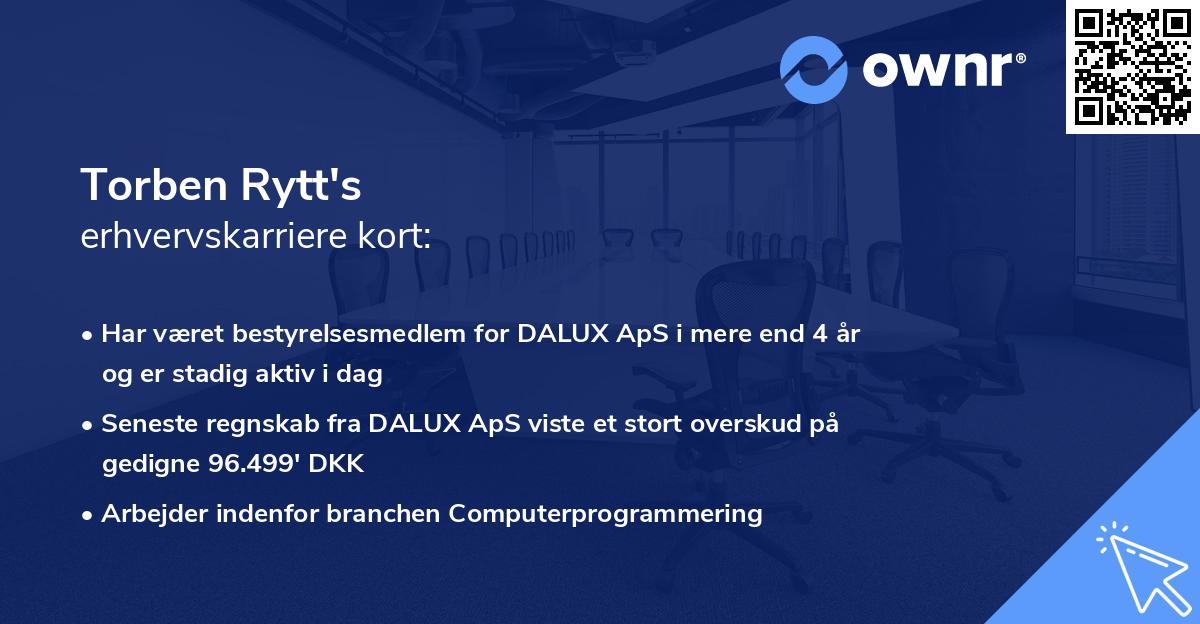 Torben Rytt's erhvervskarriere kort