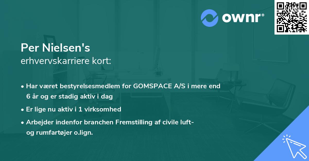 Per Nielsen's erhvervskarriere kort