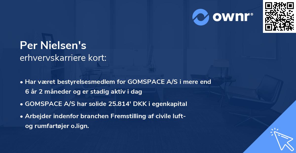 Per Nielsen's erhvervskarriere kort
