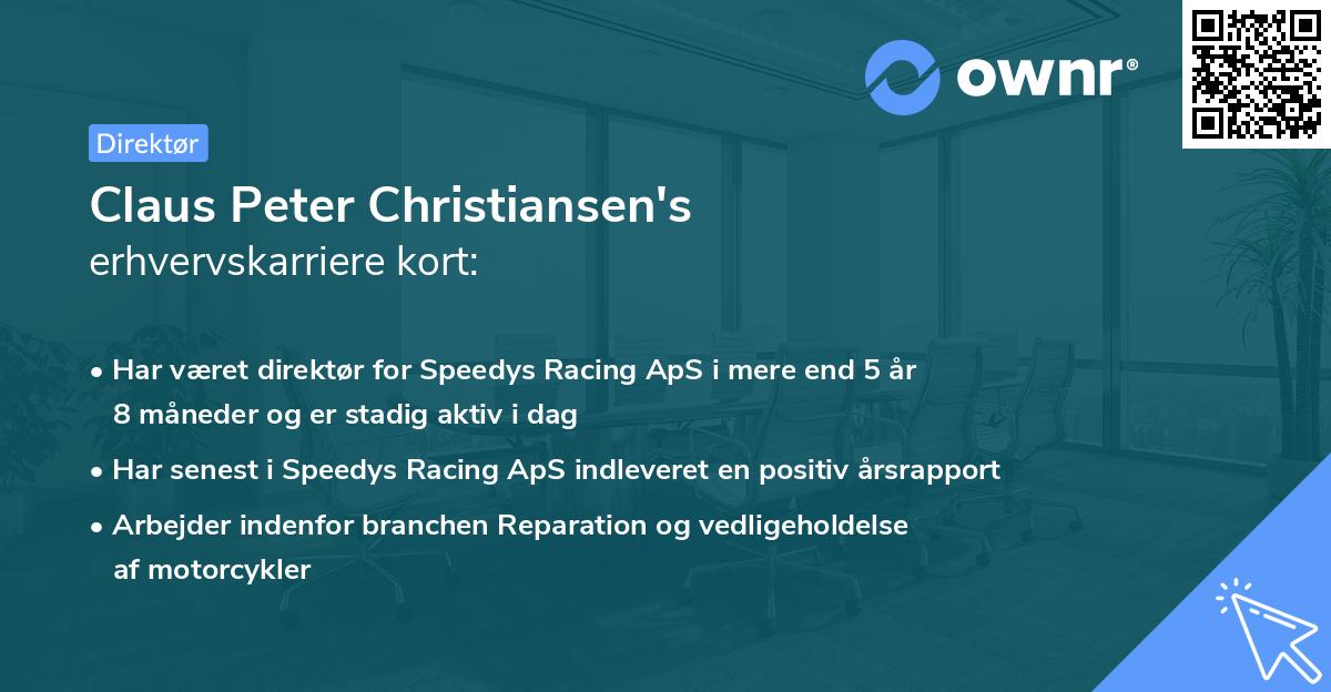 Claus Peter Christiansen's erhvervskarriere kort