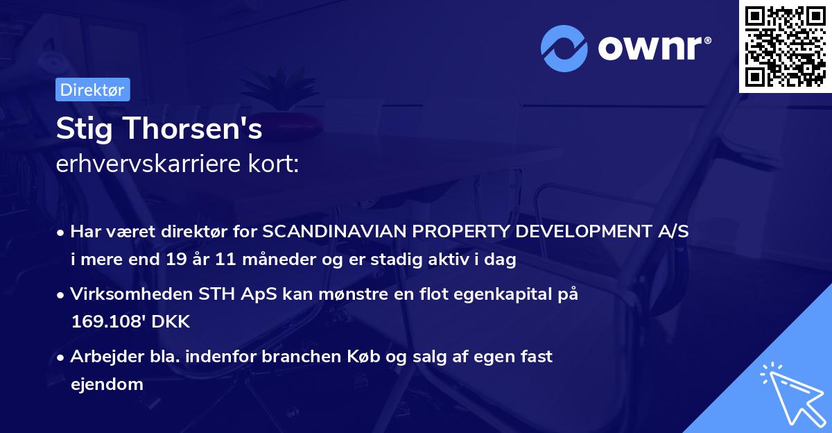Stig Thorsen's erhvervskarriere kort
