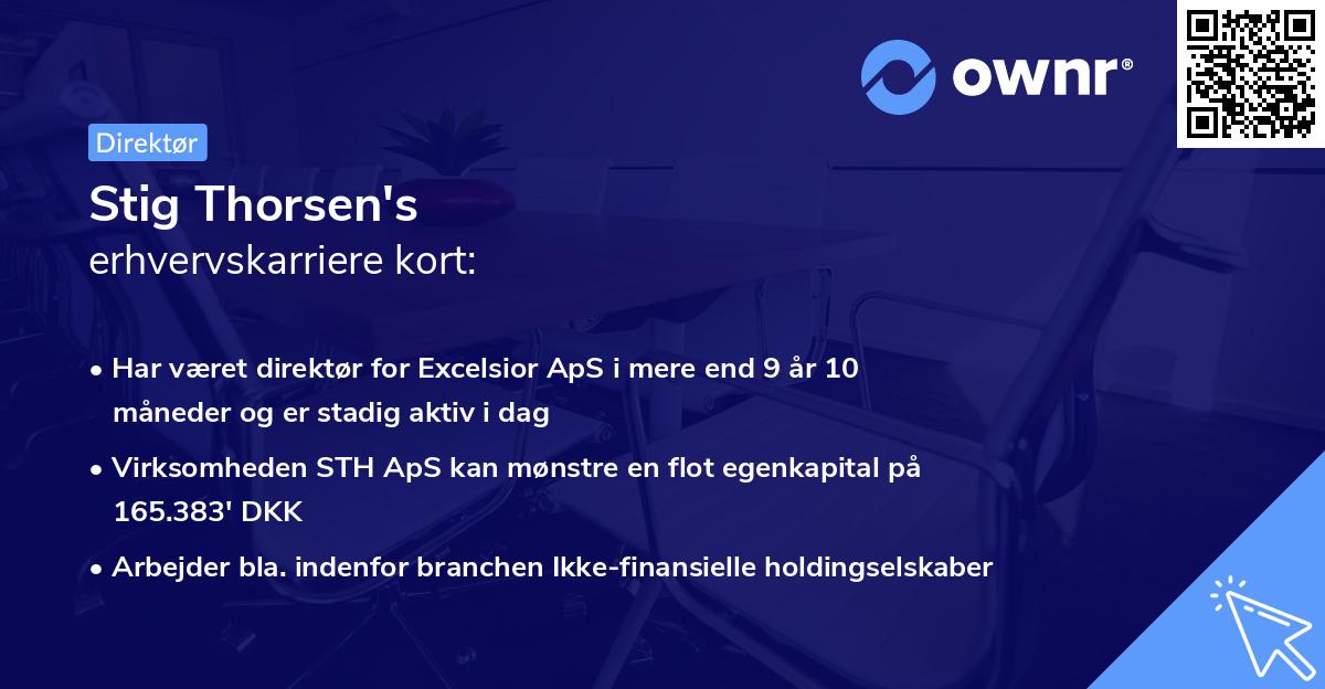 Stig Thorsen's erhvervskarriere kort