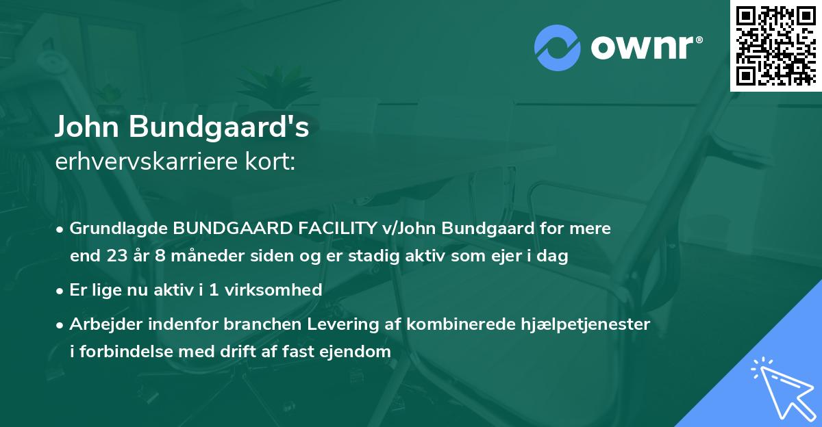 John Bundgaard's erhvervskarriere kort