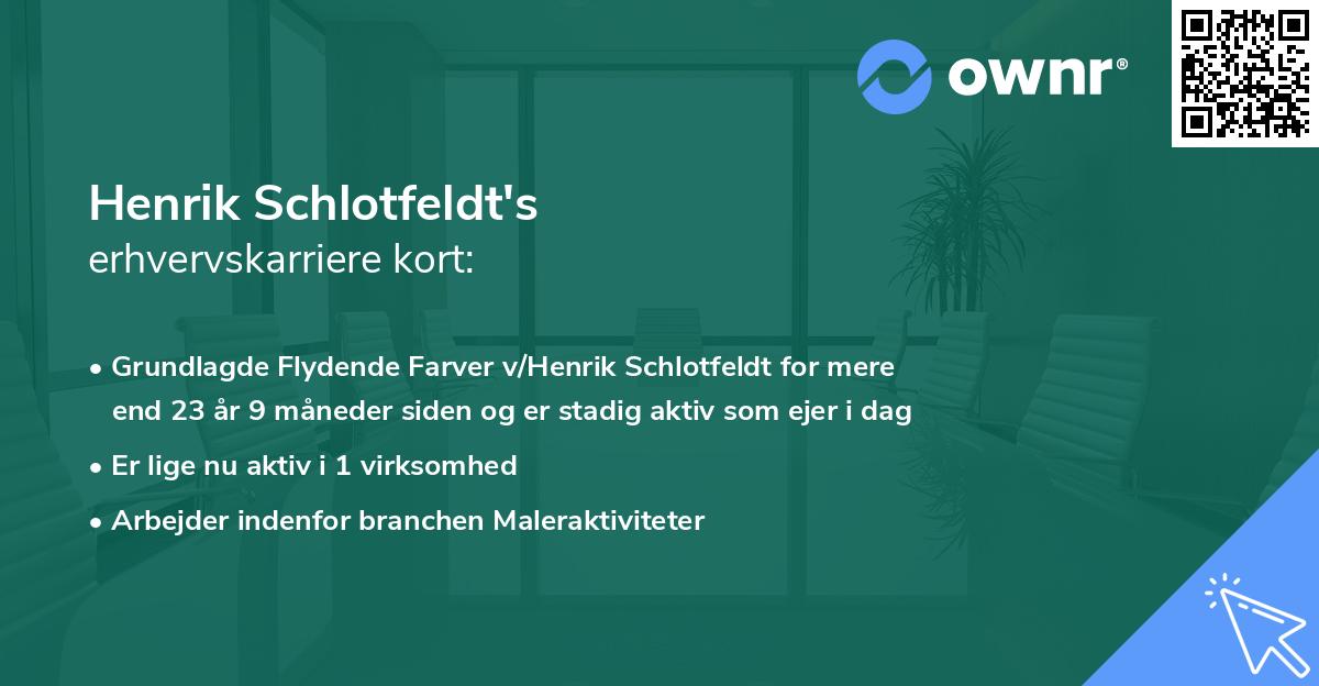 Henrik Schlotfeldt's erhvervskarriere kort