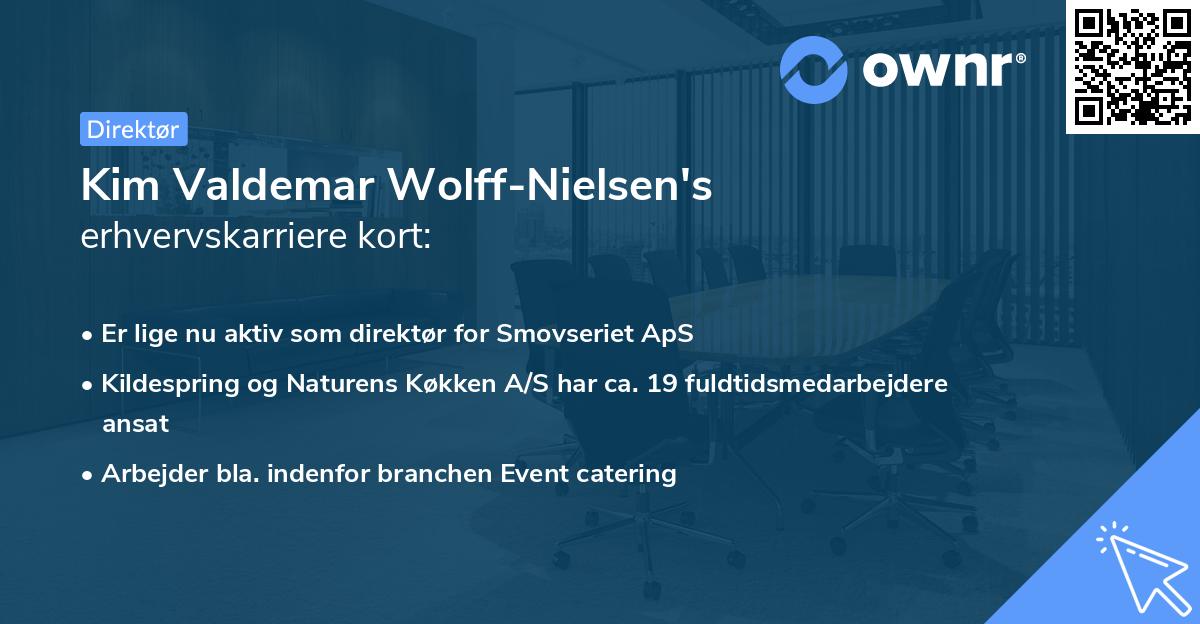 Kim Valdemar Wolff-Nielsen's erhvervskarriere kort